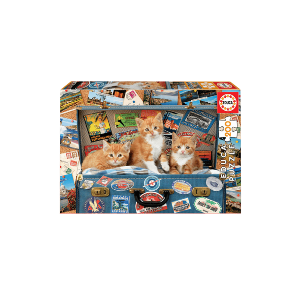 EDUCA PUZZLE 200T. 40x28cm TRAVELLING KITTENS