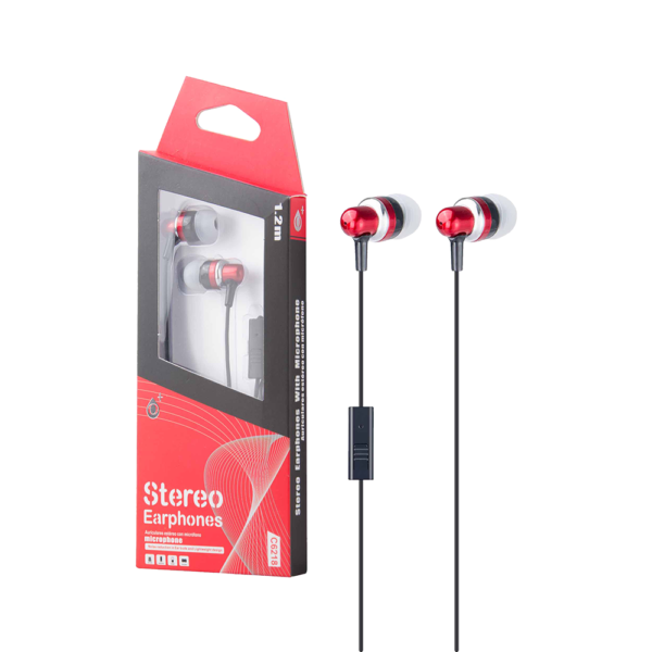 MTK HEADPHONES WITH MICROPHONE STEREO RED